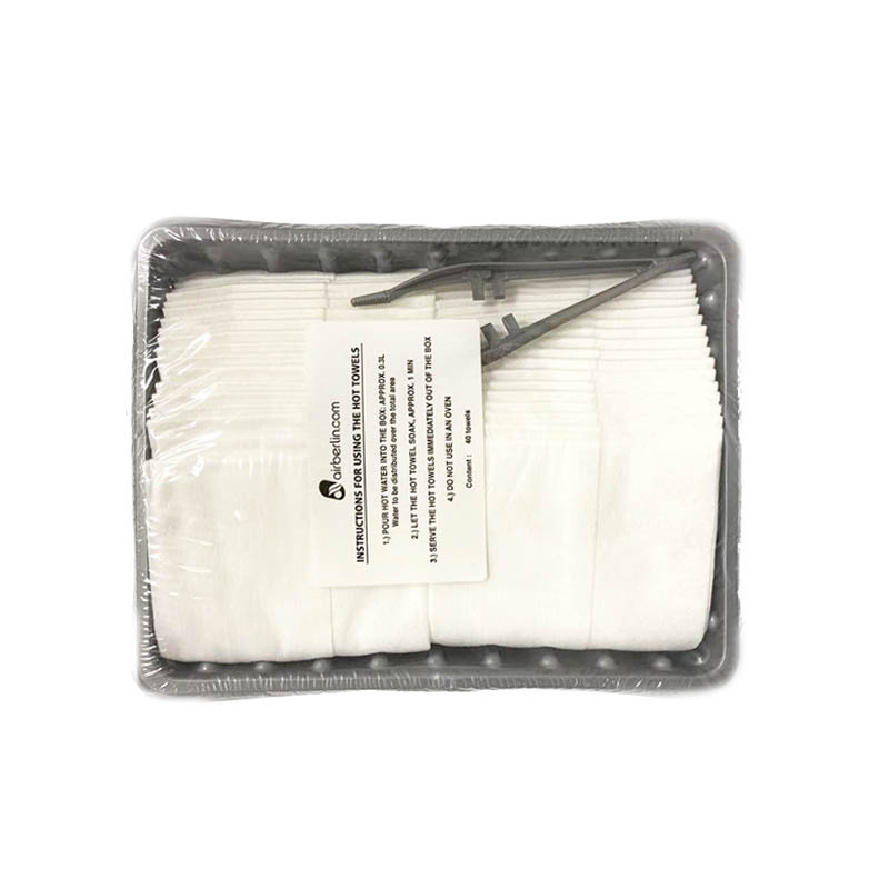 Förtjockad ren bomull Spunlace Non-woven Airline Specialbricka Torkhanddukar